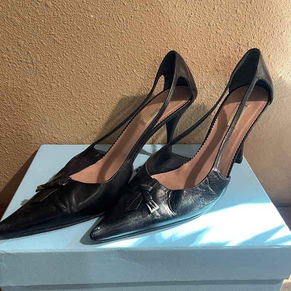 Elegant PRADA Black Women's Heels - Picture 1 of 3